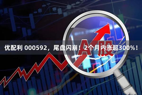 优配利 000592，尾盘闪崩！2个月内涨超300%！
